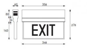 Samcom - SLED-X1- Exit Light (Surface mount)3